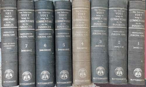 The Selective Voet being the Commentary on the Pandects translated by Percival Gane