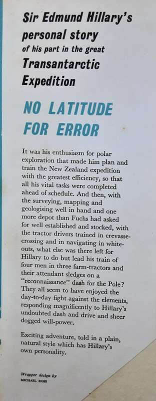 No Latitude for Error by Sir Edmund Hillary