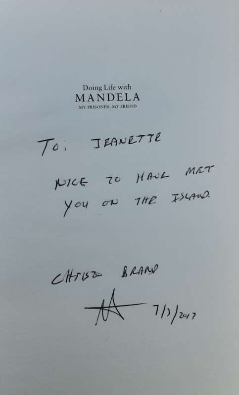 Doing Life with Mandela, My Prisoner, My Friend by Christ Brand **SIGNED COPY**