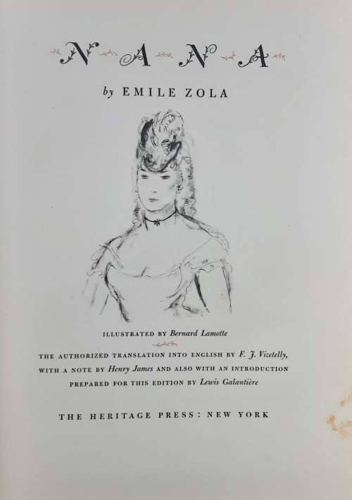 Nana by Emile Zola illustrated by Bernard Lamotte published 1948 Heritage Press