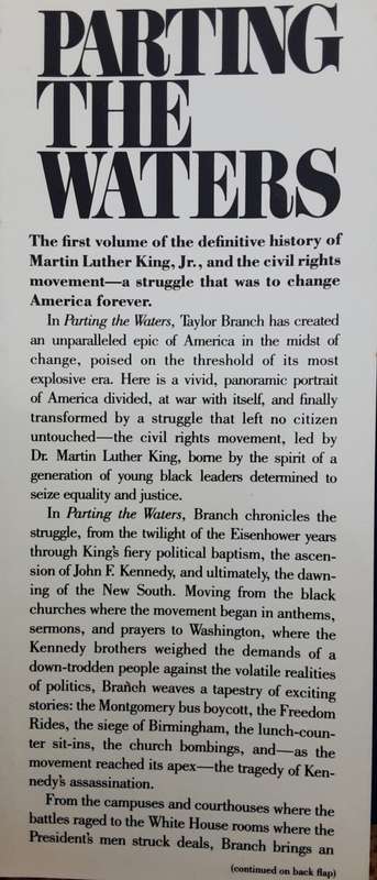 Parting The Waters, Martin Luther King and the Civil Rights Movement 1954-63 by Branch