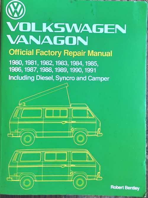Volkswagen Vanagon Official Factory Repair Manual 1980 to 1991 inc Diesel, Syncro and Camper