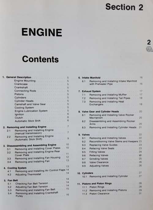 Volkswagen Official Service Manual Beetle and Karmann Ghia 1966, 1967, 1968, 1969