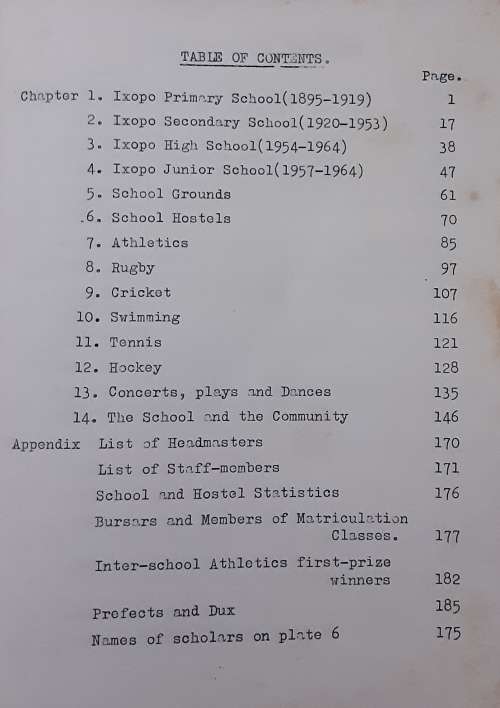 Looking Down the Years A History of the Ixopo School by David Johansen **Scarce title***