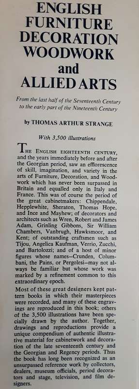 English Furniture Decoration Woodwork and Allied Arts by Thomas Arthur Strange