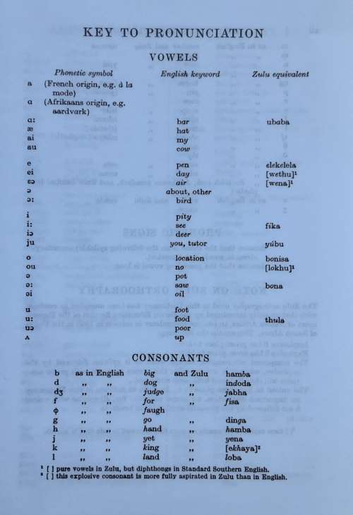 English Zulu Dictionary by Doke, Malcolm, Sikakana and Vilakazi