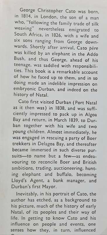 Father of A City The Life and Work of George Christopher Cato Mayor of Durban by Goetzsche