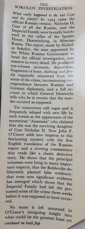 The Sokolov Investigation  of The Alleged Murderof The Russian Imperial Family