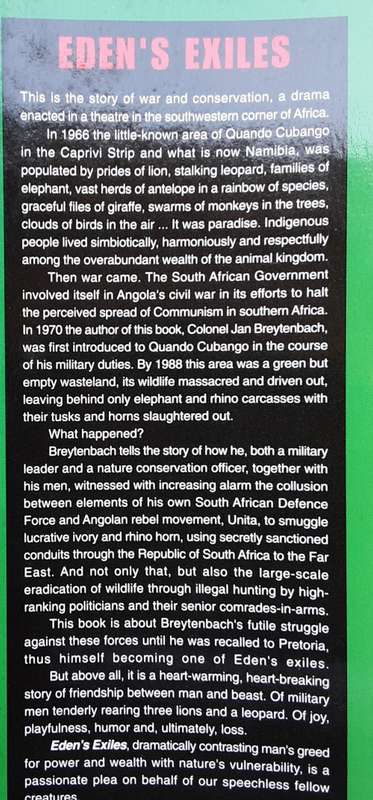 Eden`s Exiles, One Soldier`s Fight for Paradise by Jan Breytenbach