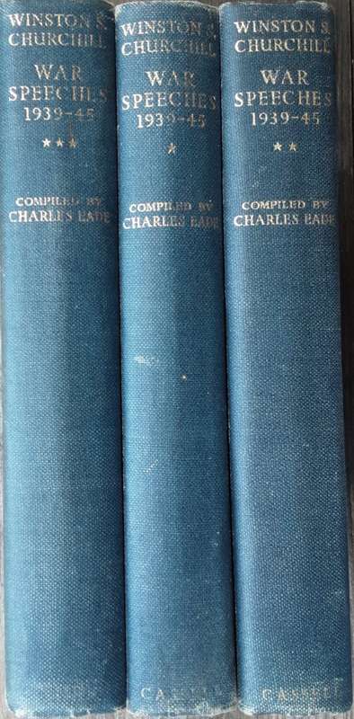 THe War Speeches of the Rt Hon Winston S Churchill 1939-45, 3 volumes  by Charles Hade