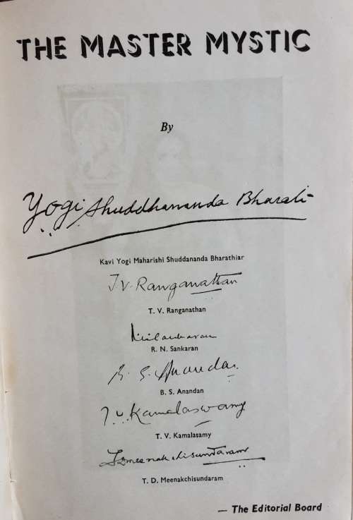 The Master Mystic, Aasaan Sadguru, Sri La Sri Pandrimalai Samikal **First Edition**