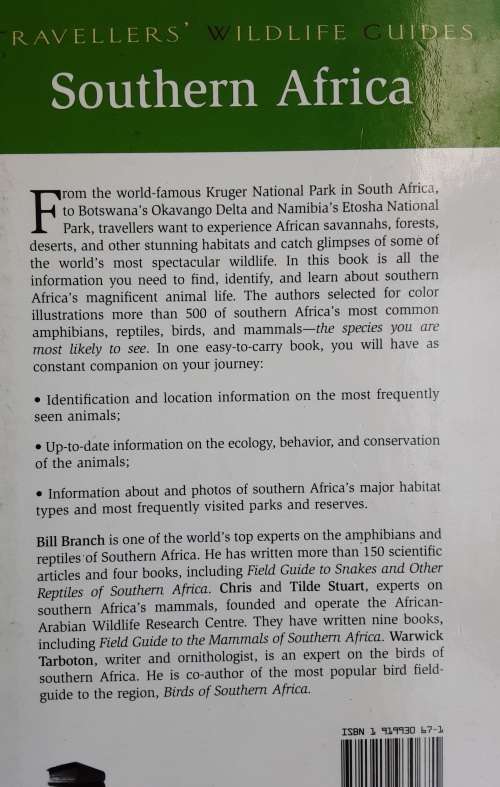 Travellers Wildlife Guides Southern Africa by Branch, Stuart, and Tarboton