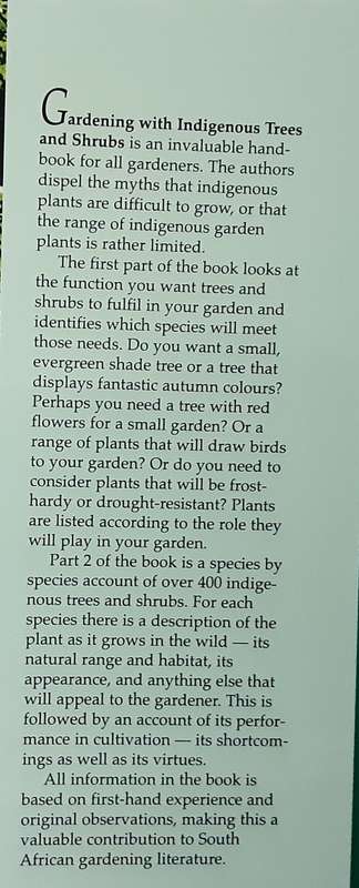 Gardening with Indigenous Trees and Shrubs by David and Sally Johnson