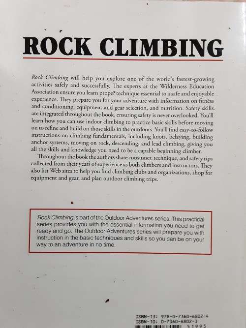Rock Climbing, Wilderness Education Association by Timothy W Kidd and Jennifer Hazelrigs