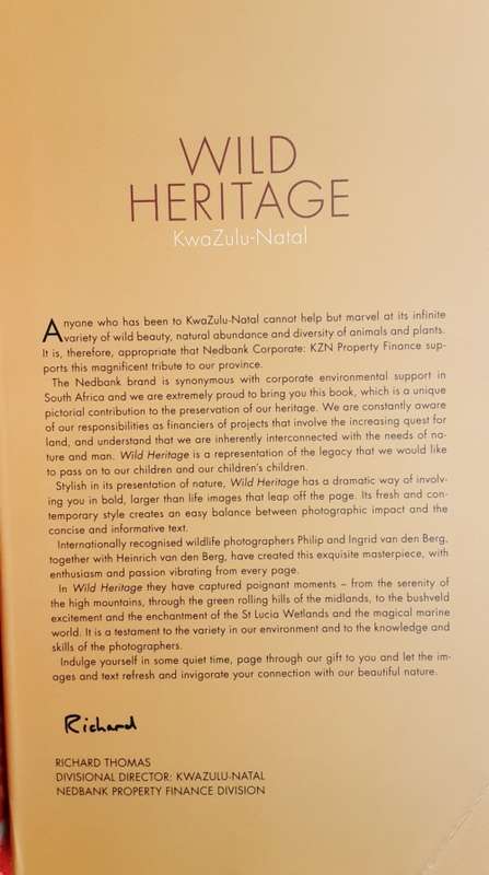 Wild Heritage KwaZulu Natal by Philip, Ingrid and Heinrich van den Berg **SIGNED COPY**