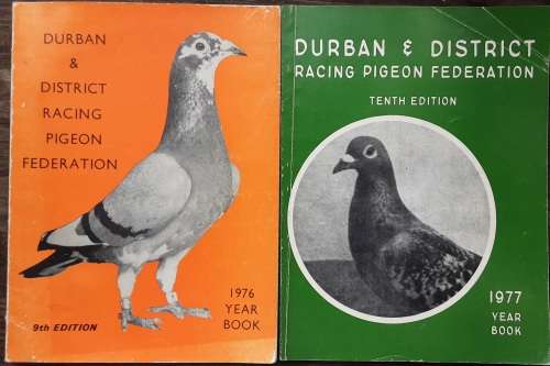 Durban and District Racing Pigeon Federation Year Books 1970, 73, 76, 77, 78
