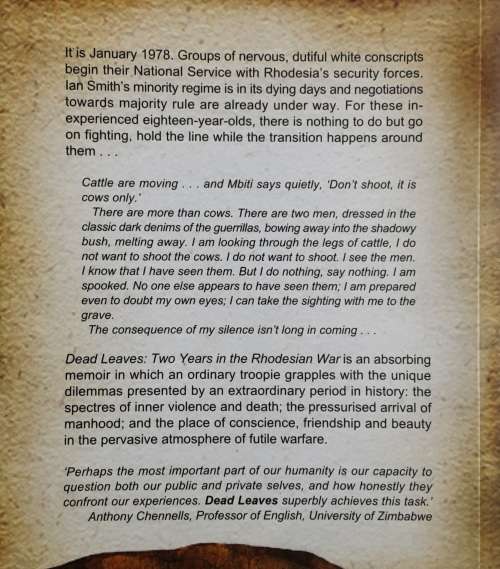 Dead Leaves, two years in the Rhodesian War by Dan Wylie