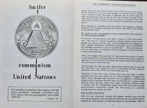 The Conspiracy Against South Africa foreward by Berentemfel