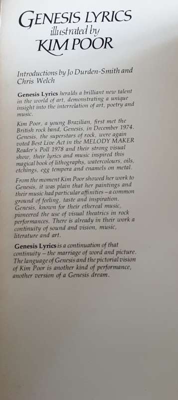 Genesis Lyrics illustrated by Kim Poor **SCARCE**
