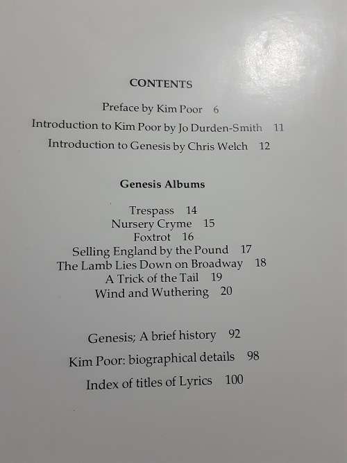 Genesis Lyrics illustrated by Kim Poor **SCARCE**