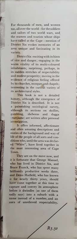 District Six by Bruce Franck, George Manuel and Denis Hatfield **with Sunday Times page dated 1973**