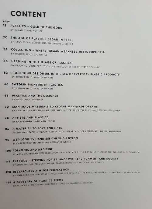 Plastics: Exhibition Catalogue edited by Carl Frederick Haltermann