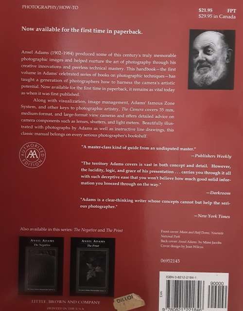 Ansel Adams 3 vol set The Camera, The Negative, The Print