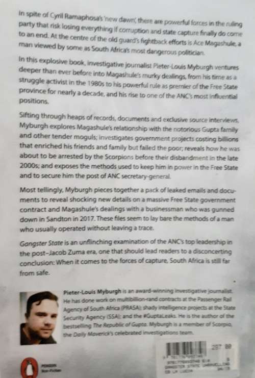 Gangster State, Unravelling Ace Magashule`s Web of Capture by Pieter-Louis Myburgh