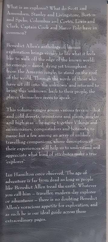 The Faber Book of Exploration edited by Benedict Allen