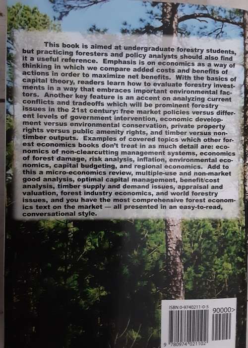 Forest Resource Economics and Finance by W David Klemperer