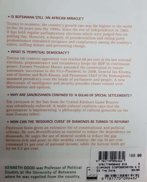 Diamonds, Dispossession and Democracy in Botswana by Kenneth Good