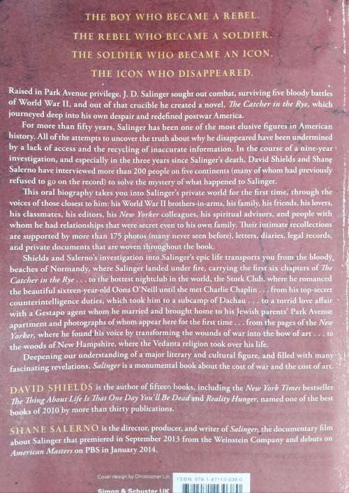 Salinger by David Shields and Shane Salerno