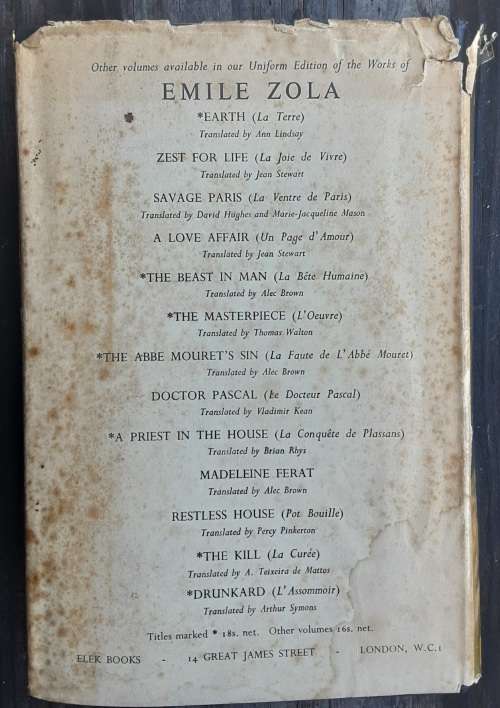 Nana by Emile Zola **First English Edition 1957**