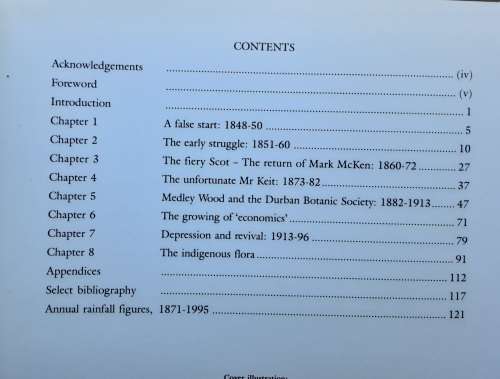 A New History of the Durban Botanic Gardens by Donal P McCracken **Signed Copy **