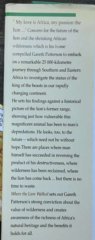 Where The Lion Walked by Gareth Patterson