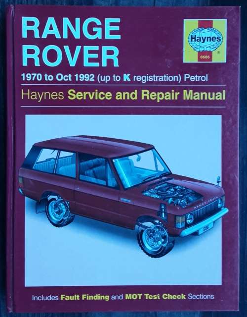 Range Rover 19790 to Oct 1992 up to K Registration Petrol Haynes Manual 0606