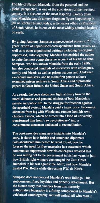 Mandela The Authorised Biography by Anthony Sampson