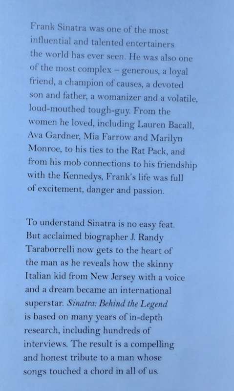 Sinatra, Behind the Legend by J Randy Taraborrelli