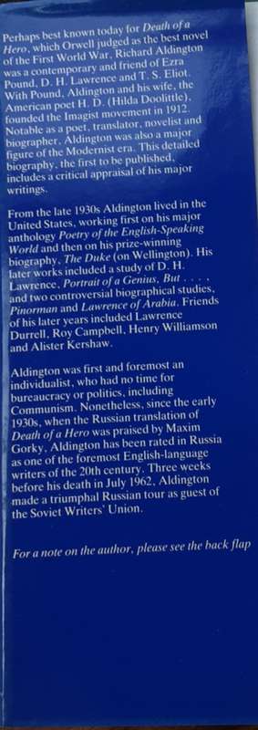 Richard Aldington A Biography by Charles Doyle