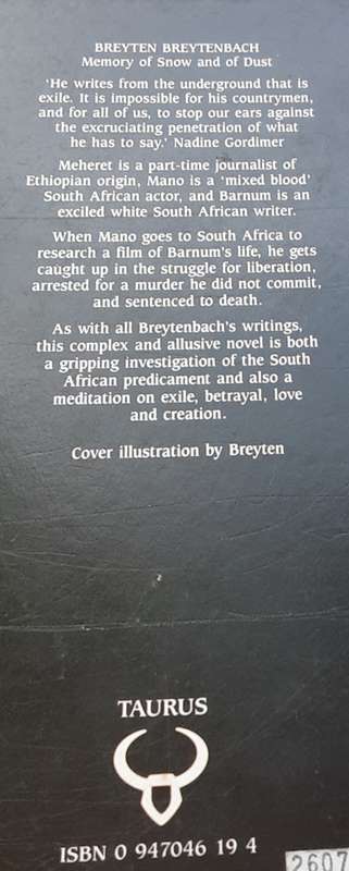 Memory of Snow and of Dust by Breyten Breytenbach