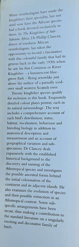 Kingfishers of Sub-Saharan Africa by Phillip Clancey