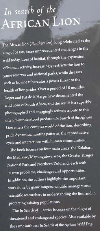 In Search of the African Lion by Roger and Pat De La Harpe