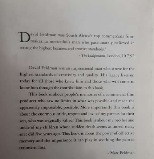 Only The Best The Story of David Feldman by Anne Feldman & Sylvia Magid