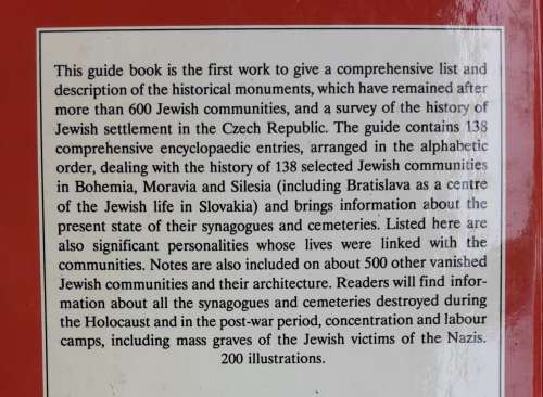 Jewish Sights of Bohemia and Moravia by Jiri Fiedler