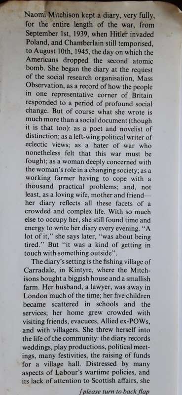 Among You Taking Notes.... The Wartime diary of Naomi Mitchinson 1939-1945 by D Sheridan **Proof**