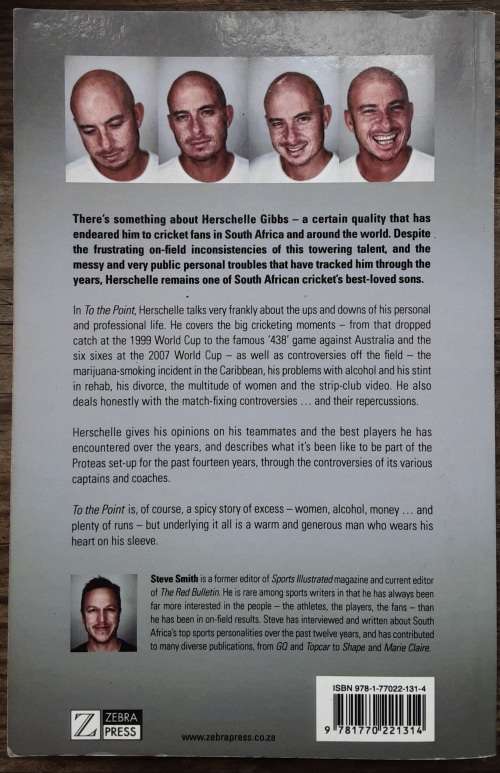 To The Point, The No-Holds-Barred Autobiography by Herschelle Gibbs **SIGNED COPY**