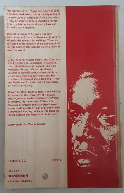 Critical Perspectives on Chinua Achebe edited by C L Innes & Bernth Lindfors