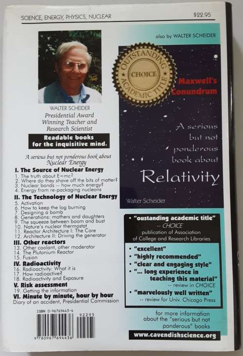 A Serious but not Ponderous book about Nuclear Energy by Walter Scheider