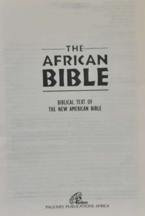 The African Bible, Biblkical Text of The New American Bible
