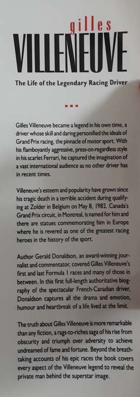 Gilles Villeneuve, The Life of the Legendary Racing Driver by Gerald Donaldson
